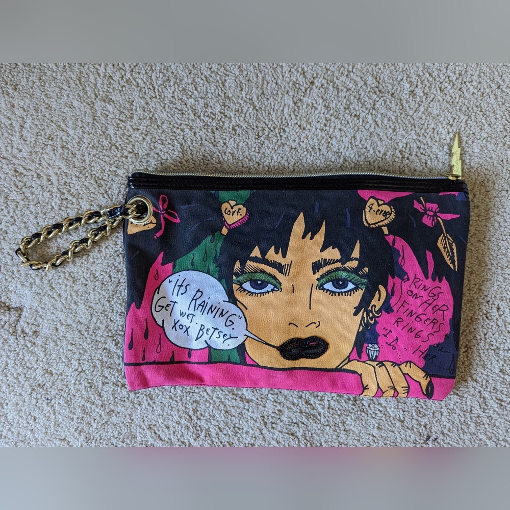 Betsey Johnson Raining Cats and Dogs Oversize Clutch
